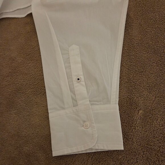 NWT J Crew Relaxed Fit Crisp Organic Cotton Poplin Button Up Shirt Size 22 White - Picture 6 of 11